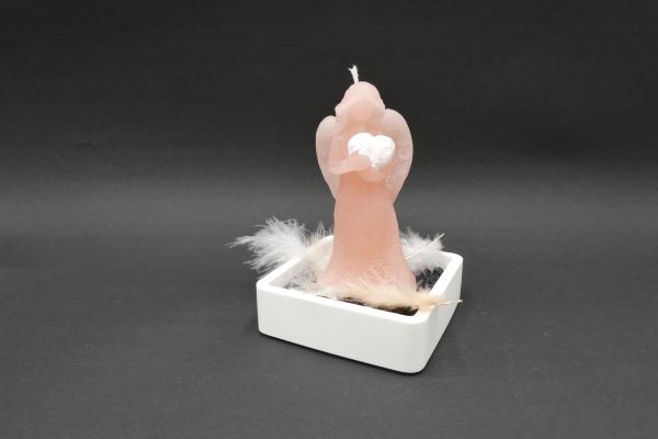 Engel transparent-rosa/ weiss
